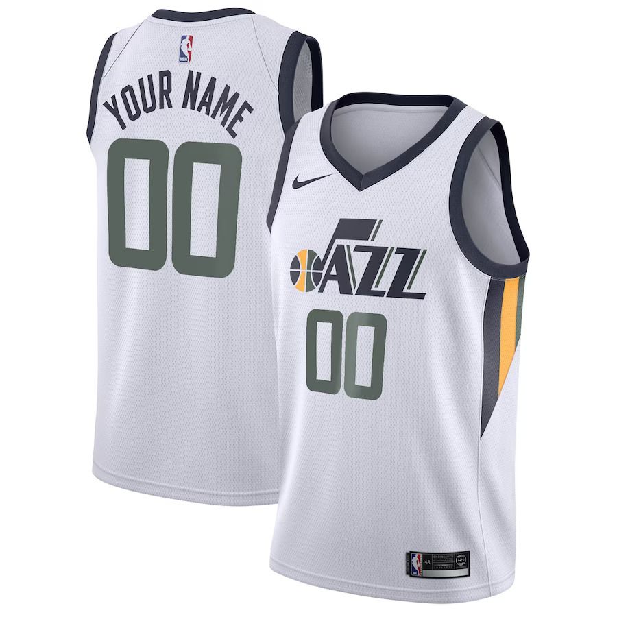 Men Utah Jazz Nike White Swingman Custom NBA Jersey